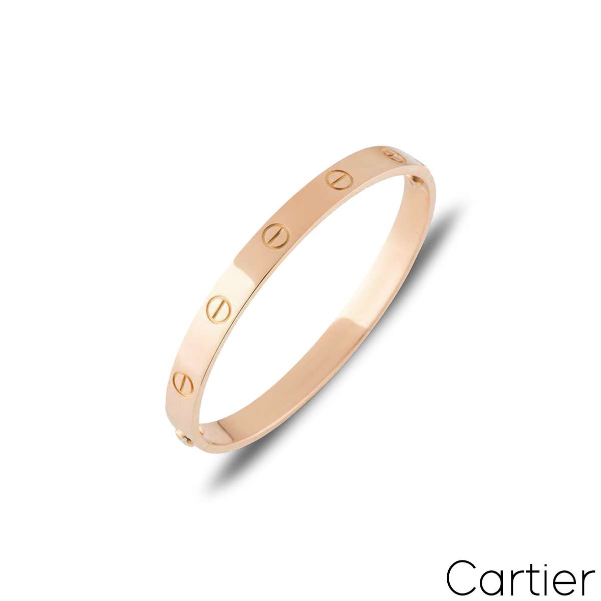 Cartier Rose Gold Plain Love Bracelet Size 18 B6016218